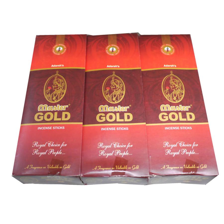 653円 メーカー公式ショップ 653円 納得できる割引 インドのお香 マスターゴールド香スティック 卸おまとめプライス3BOX 18箱 ADARSH AROMATICS MASTER GOLD ネコポス便送料無料