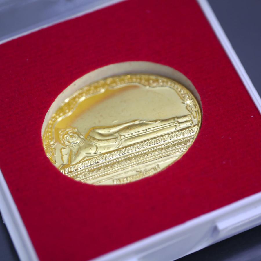 タイ-ワット・ポーのプラクルアン 涅槃物ゴールドメダル 2024年仕入品