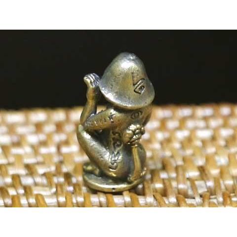 ヴィンテージ タイ 真鍮製 御守り 置物 男性器モチーフ 虎装飾 重厚感あり ヴィンテージ タイ 真鍮製 御守り 置物 男性器モチーフ 虎装飾