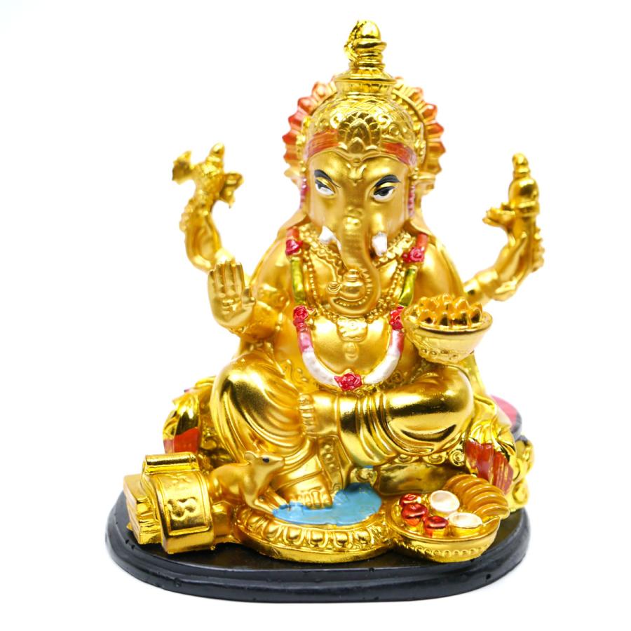 インドの神様ガネーシャの置物 カラフルバージョン18BIGサイズ インド