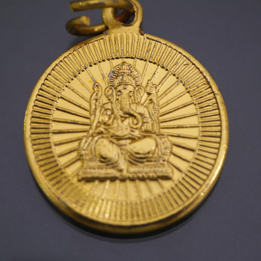 ガネーシャ 壁掛け オーナメント 3点セット 金属製 エスニック 重厚感