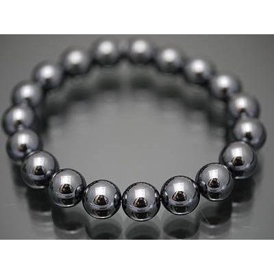 HEM お守りにヘマタイト 10mm ブレスレット 天然石・パワーストーン 