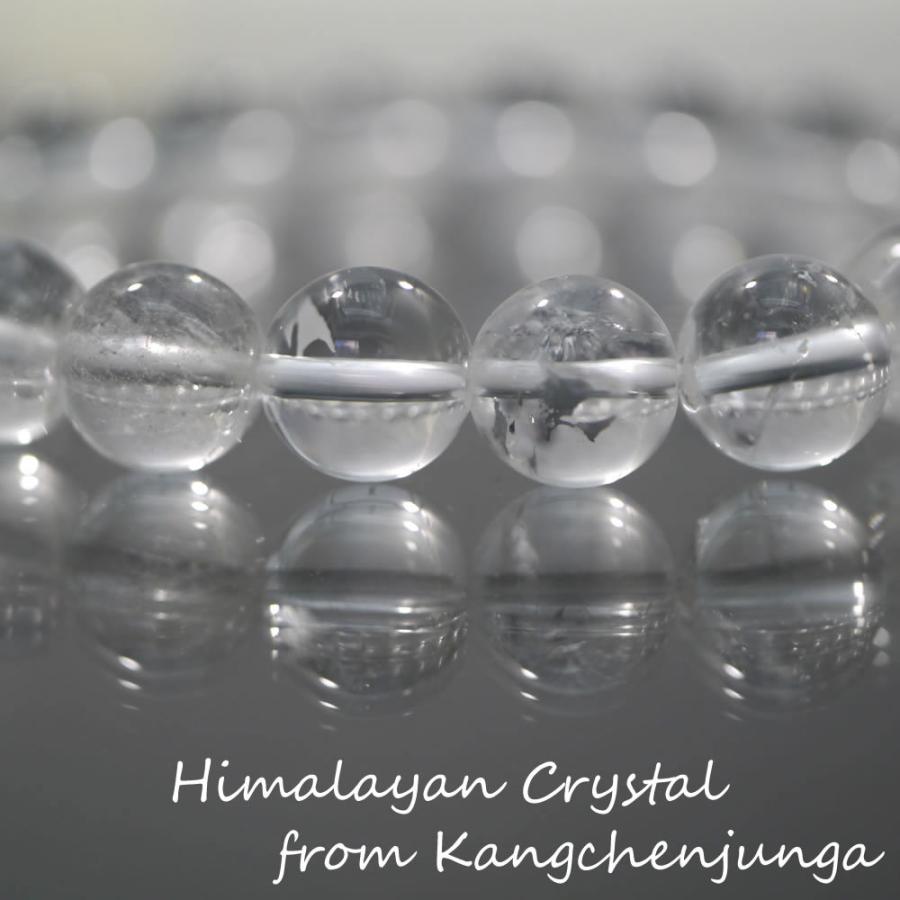 ヒマラヤ水晶 カンチェンジュンガ産（Kangchenjunga）AAA 10mm ブレスレット/天然石・パワーストーン/クリスタル/浄化/万能/健康/癒し/安全/厄除け｜happyhour｜02
