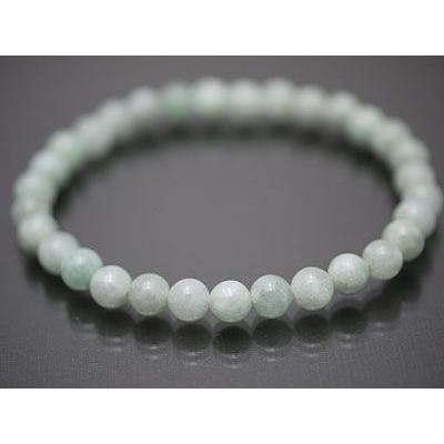 天然石 ミャンマー産 ジェダイト ズ パワーストーン ブレスレットシルバー ミャンマー産天然A貨本翡翠 ジェダイト 6mm ブレスレット 天然石
