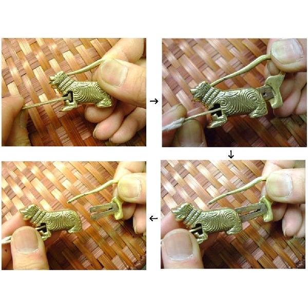 ネパール製 獅子 真鍮 置物