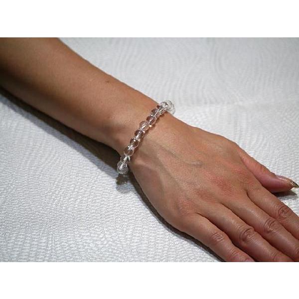 パワーストーン　ブレスレット　濃淡アイオライト　水晶ミラーボールカット デザイン ミラーボールカット水晶 128面体 8mm ブレスレット 天然石