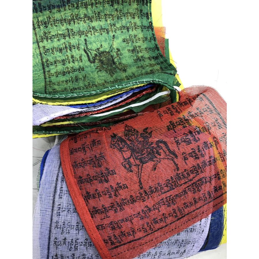 チベット仏教伝統の祈祷旗「タルチョ」風の馬と経文が描かれています！/アジアン雑貨｜happyhour｜03
