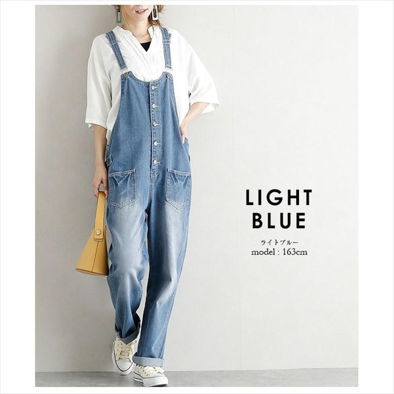 オーバーオール レディース オールインワン サロペット ミドル丈 デニムパンツ デニムつりズボン Happy Energetic Shop誠 通販 Yahoo ショッピング