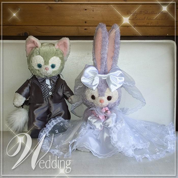 ジェラトーニ ステラルー ウェルカムベア ウェディング 結婚式 ペア Ｓサイズ ドレス タキシード燕尾服 結婚祝い ぬいぐるみ別売り14f12-gelastellaハンドメイドの画像