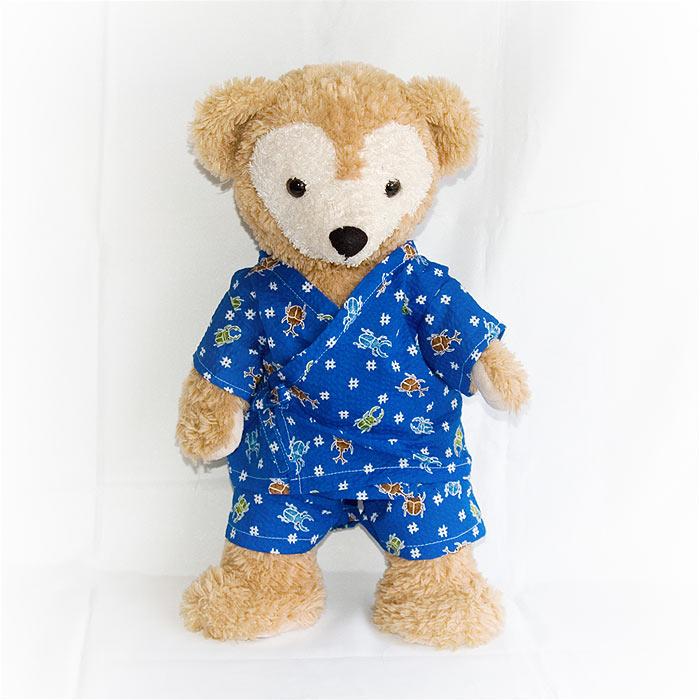 ダッフイ―シェリーメイコスチューム かぶとむしくわがた柄甚平（青  