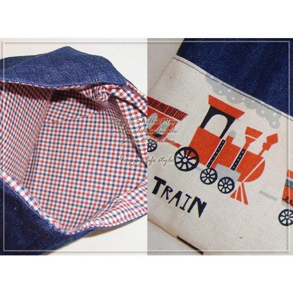 入園・入学準備に！新作♪ハンドメイド上靴入れ（オレンジ機関車