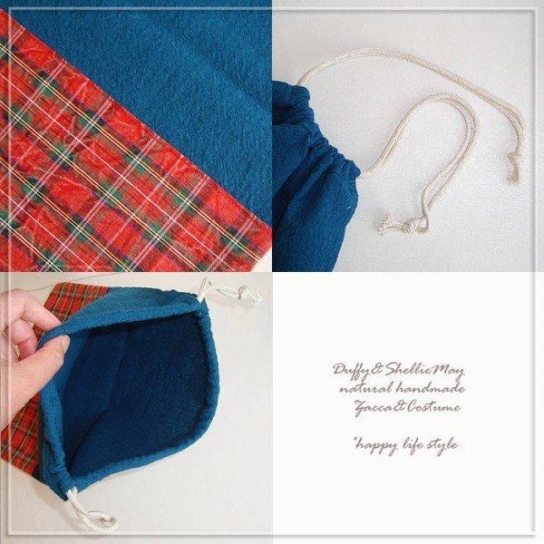 ご確認用♡ハンドメイド　巾着袋 入園・入学準備に！ハンドメイドの巾着袋(タータンチェック)*sta39