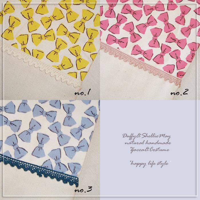 入園・入学準備に！ハンドメイドの巾着袋(リボン)*sta59-pouch