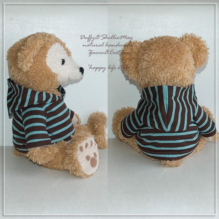 Disney Sサイズ43cm・ダッフィーシェリーメイコスチューム ボーダー