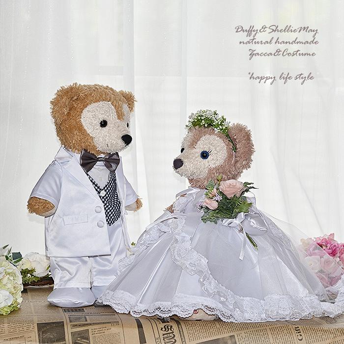 Disney ダッフィーシェリーメイ ウェディング 結婚式 名入れ刺繍 Disney ダッフィーシェリーメイ ウェディング 結婚式 名入れ刺繍