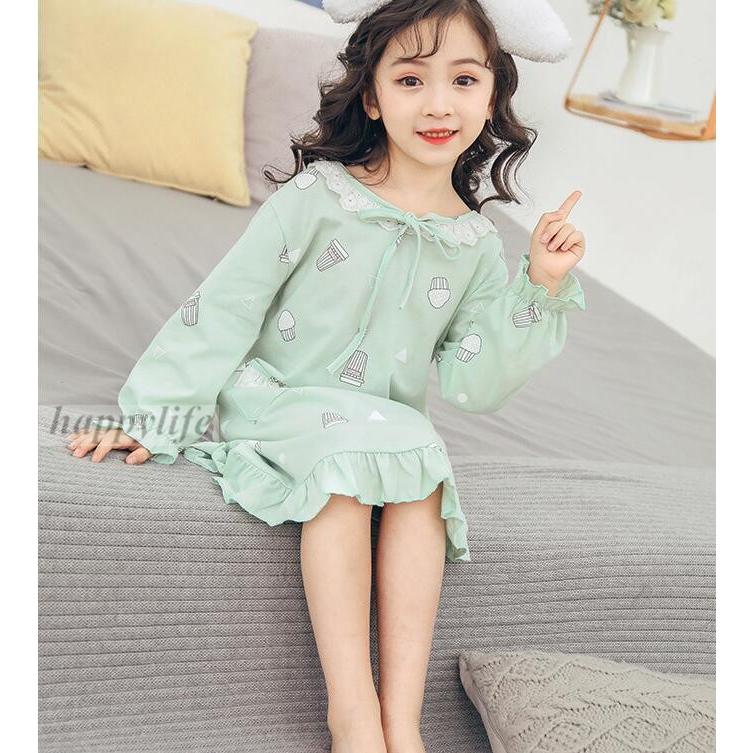 春秋新作 子供服 親子ペア 女の子 ルームワンピース キッズ フリル ママと娘 寝巻き 長袖 マキシ丈 かわいい パジャマ 部屋着 Fhy 398 Happy Life ストア 通販 Yahoo ショッピング