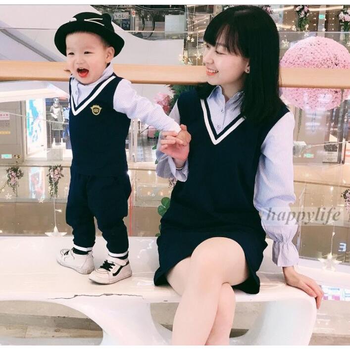 親子 ペアルック春秋ファッション 親子お揃い 女の子 長袖 ママと娘 ワンピース 男の子ジャージ パパ パーカー スウェット Fhy 422 Happy Life ストア 通販 Yahoo ショッピング