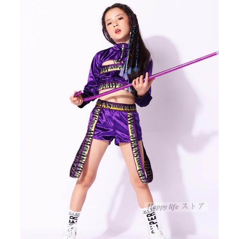 ダンス 衣装 キッズ スパンコール セットアップ 子供 ジュニア キッズ 女の子 ヒップホップ 子ども ジャズダンス チアダンス 衣装 Hiphop Sun586 Happy Life ストア 通販 Yahoo ショッピング