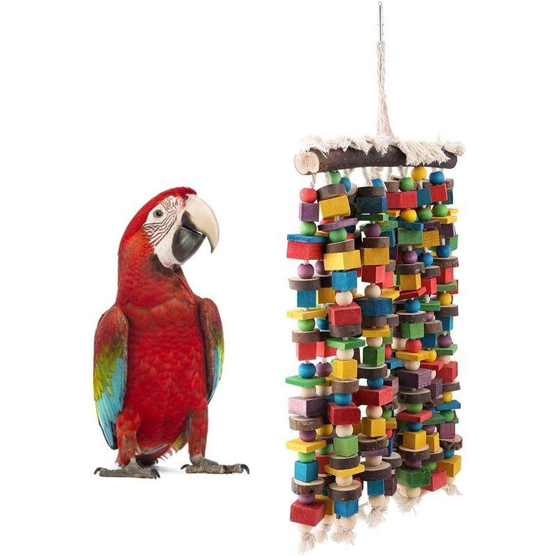 最愛 インコ オウム おもちゃ カラフル 止まり木 吊り下げ ストレス解消 鳥用品 ペット用品 木製 噛む玩具 おもちゃ 