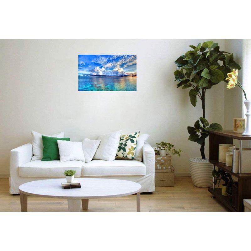 レモンツリーART ポスター 青空 きれい 白い雲 風景写真 海 風景写真 夕日 インテリアアート 部屋装飾 キャンバス絵画 壁掛け 壁飾り 写真 