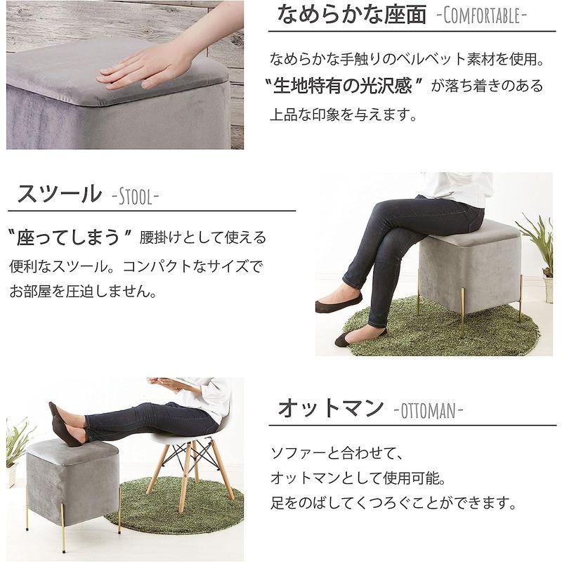武田コーポレーション スツール・脚付き・収納 グレー 37×37×47cm 脚付き 収納スツール M1-AS37GRY-K 武田コーポレーション コンパクト収納スツールワイド グレイ 30×60×30cm M7-CDS60GRY
