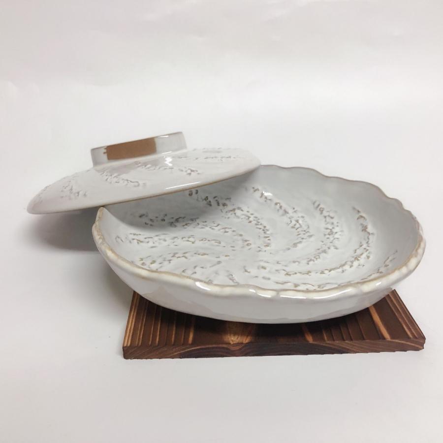 電子レンジで調理プレート うのふ（大） 敷板付き 万古焼 日本製 送料