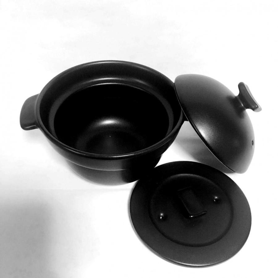 萬古焼 炊飯鍋 土鍋 ごはん鍋 1合 二重蓋付 電子レンジ可 送料無料