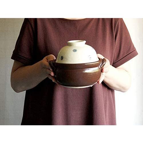 セール）どんどなべ 萬古焼 日本製 蓋がそのまま丼に 水玉 ひとり鍋