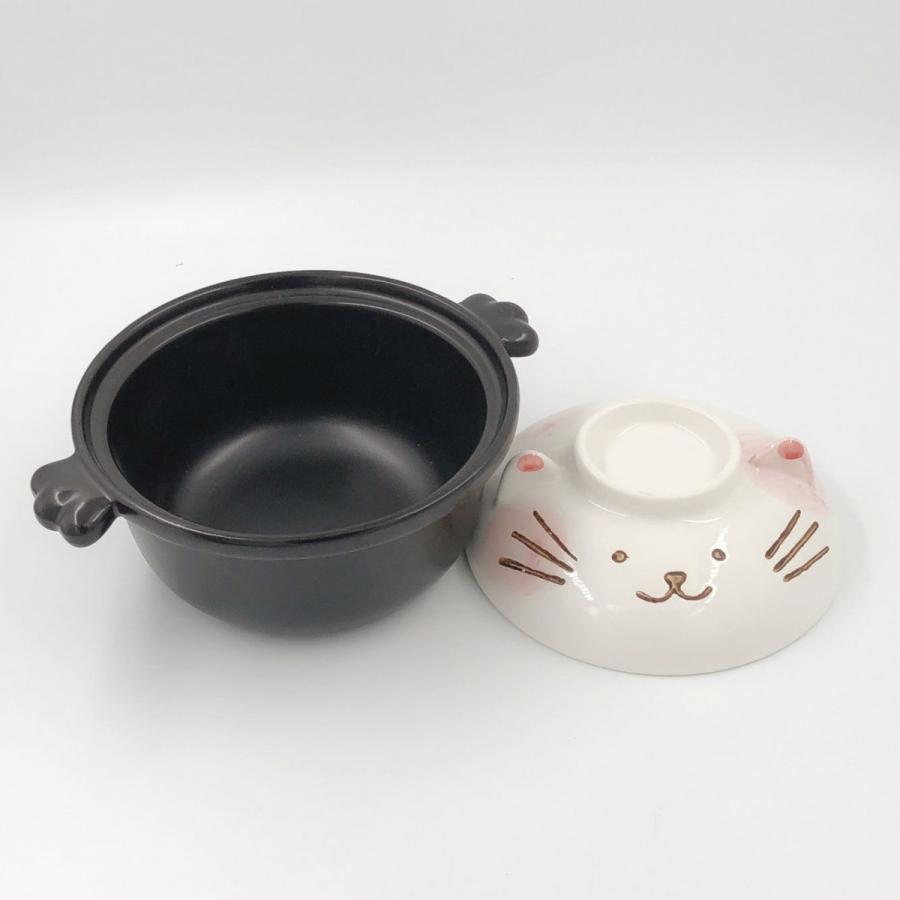 ネコちゃんのひとり鍋 萬古焼 土鍋 一人鍋 直火＆電子レンジOK 日本製