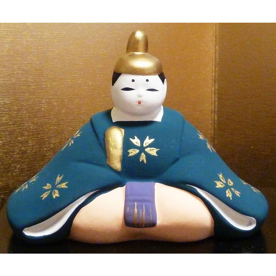 王朝雛セット 王朝ひな揃い 省スペースで飾れるひな人形 陶器製 手描き