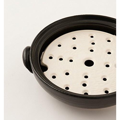 萬古焼 土鍋 蒸し鍋 かき落とし 2人用 陶器 直火対応 蒸し器 送料無料