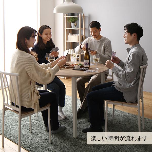 北欧テイスト シンプルモダン 円形ダイニング5点セット|happylifecreate|12