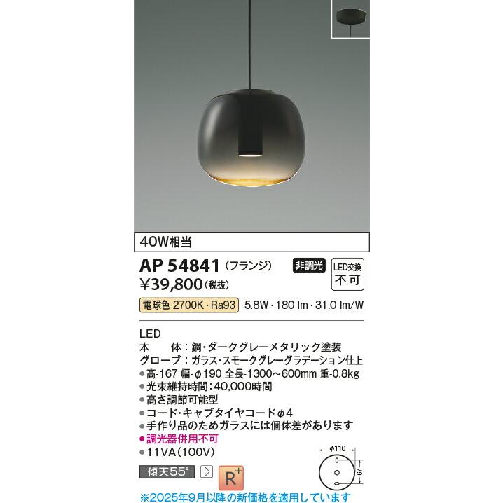 KOIZUMI（コイズミ） コイズミ照明 LEDペンダント AP54841 : ハッピー