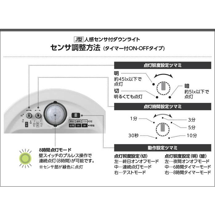 KOIZUMI(NS) コイズミ照明 人感センサ付LEDダウンライト AD7138W35｜happylight-nakamura｜03
