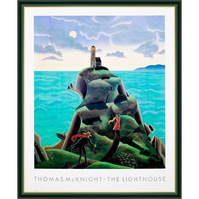 額　トーマスマックナイト 額入りポスター AC THOMAS McKNIGHT LIGHT HOUSE トーマス