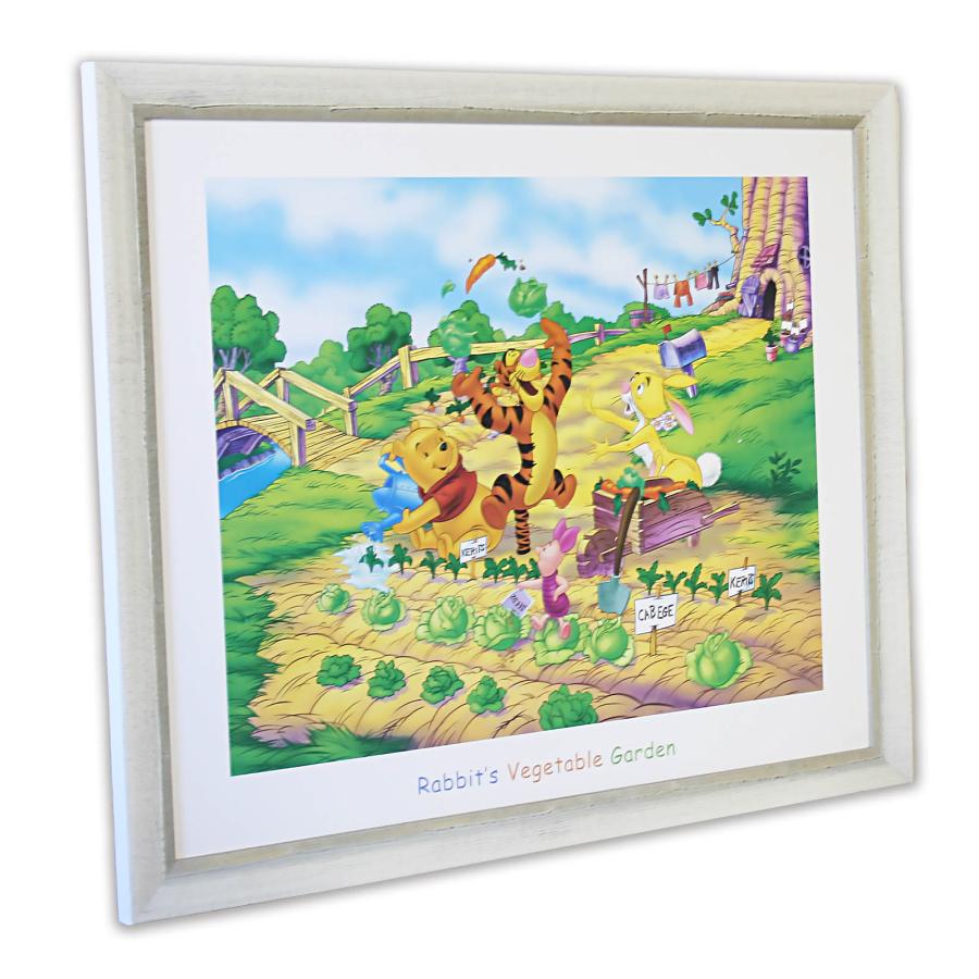 額入りポスター ディズニー ＜CP DS14 ディズニー くまのプーさん Rabbit's Vegetable Garden ＞ 幅670mm×高さ570mm インテリア 額入り おしゃれ