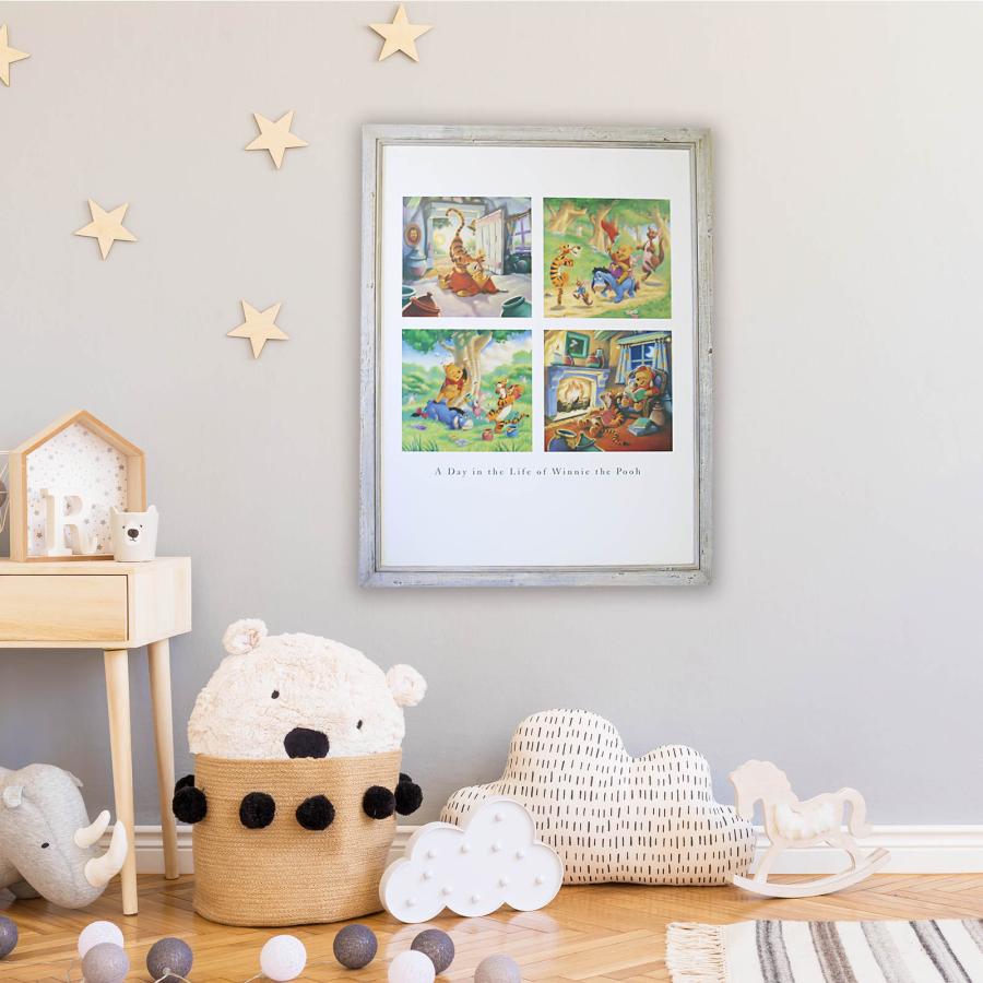 額入りポスター くまのプーさん ＜CP DS16 ディズニー A Day in the Life of Winnie the Pooh ＞ 幅680mm×高さ880mm インテリア 額入り