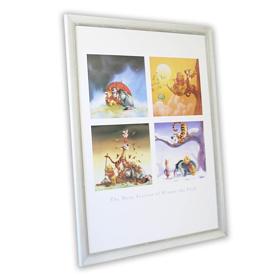 額入りポスター ディズニー くまのプーさん ＜CP DS17 ディズニー The Many Seasons of Winnie the Pooh ＞ 幅680mm×高さ875mm インテリア 額入り