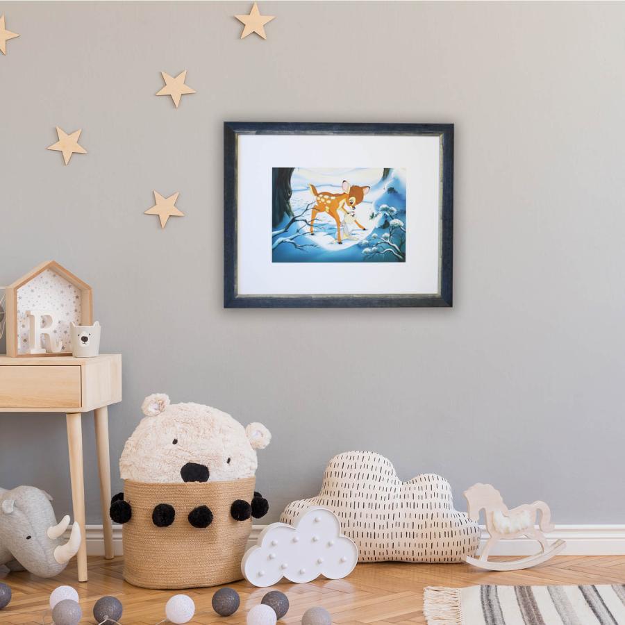 額入りポスター ディズニー バンビ ＜CP DS18 ディズニー Bambi's Winter Trail ＞ 幅570mm×高さ470mm インテリア 額入り おしゃれ