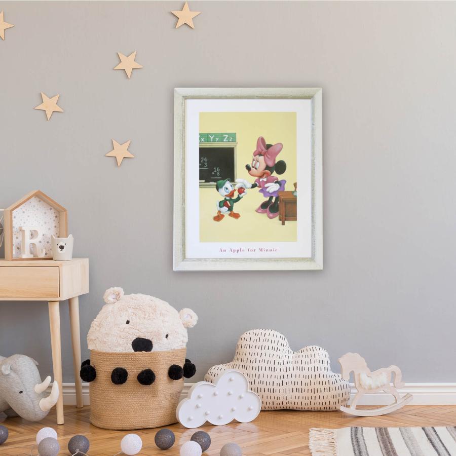 額入りポスター ディズニー ミニーマウス ミニー ドナルド ＜CP DS19 ディズニー An Appple for Minnie ＞ 幅468mm×高さ570mm インテリア 額入り おしゃれ