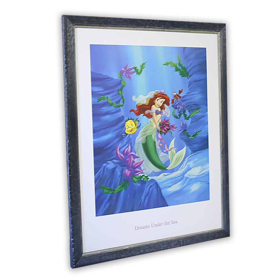 額入りポスター ディズニー リトルマーメイド ＜CP DS26 ディズニー Dreams Under the Sea ＞ 幅570mm×高さ720mm インテリア 額入り おしゃれ