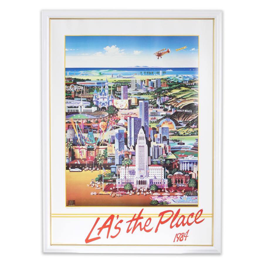額入りポスター ヒロヤマガタ <CP HY39 LA's The Place 1984 額入りポスター ヒロヤマガタ <CP HY39 LA's The Place 1984