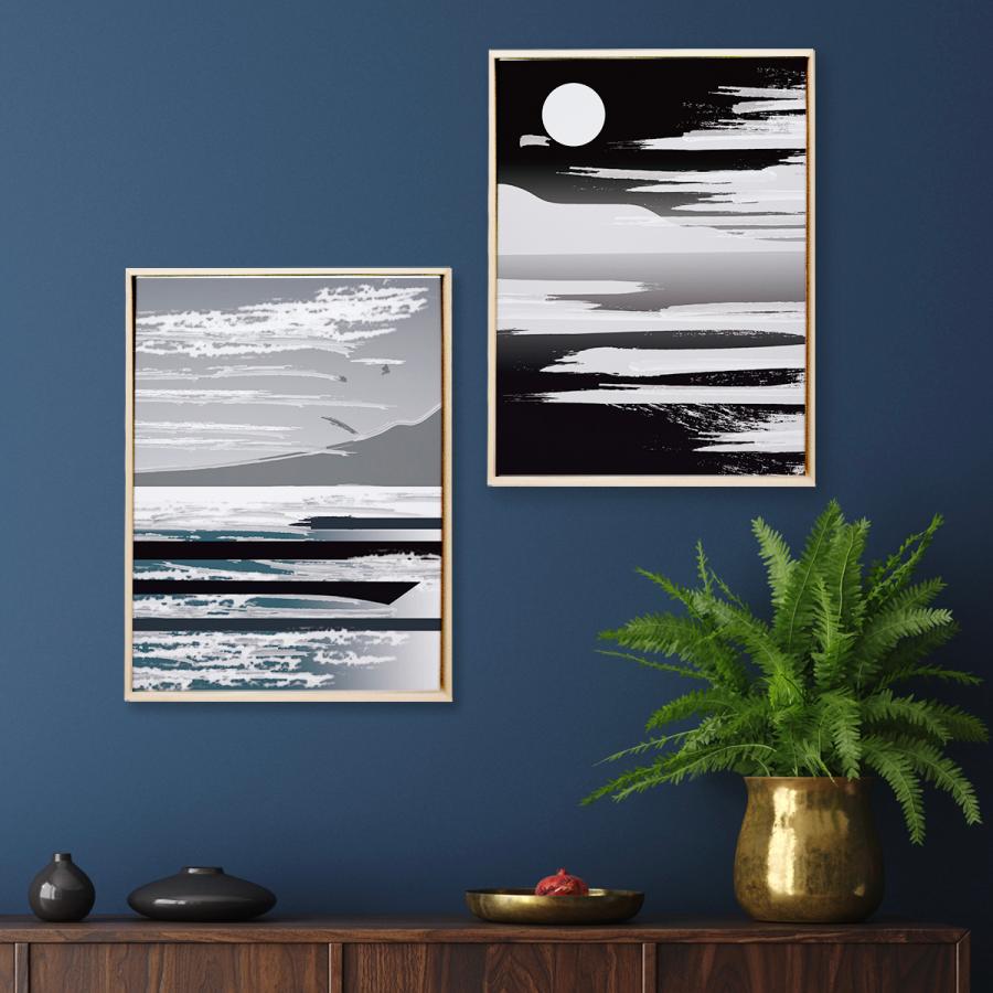 キャンバス アート パネル landscape 風景画 北欧 LSF2-2set 額入り
