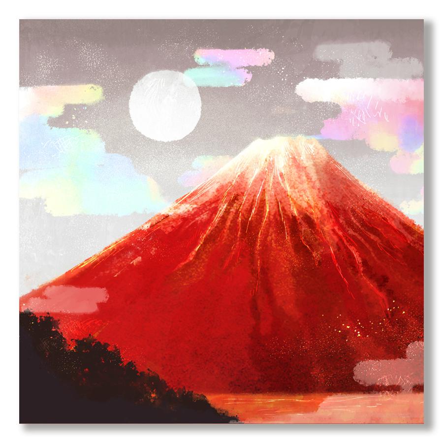 富士山 絵 キャンバスアート 風水 30cm×30cm アート パネル キャンバス