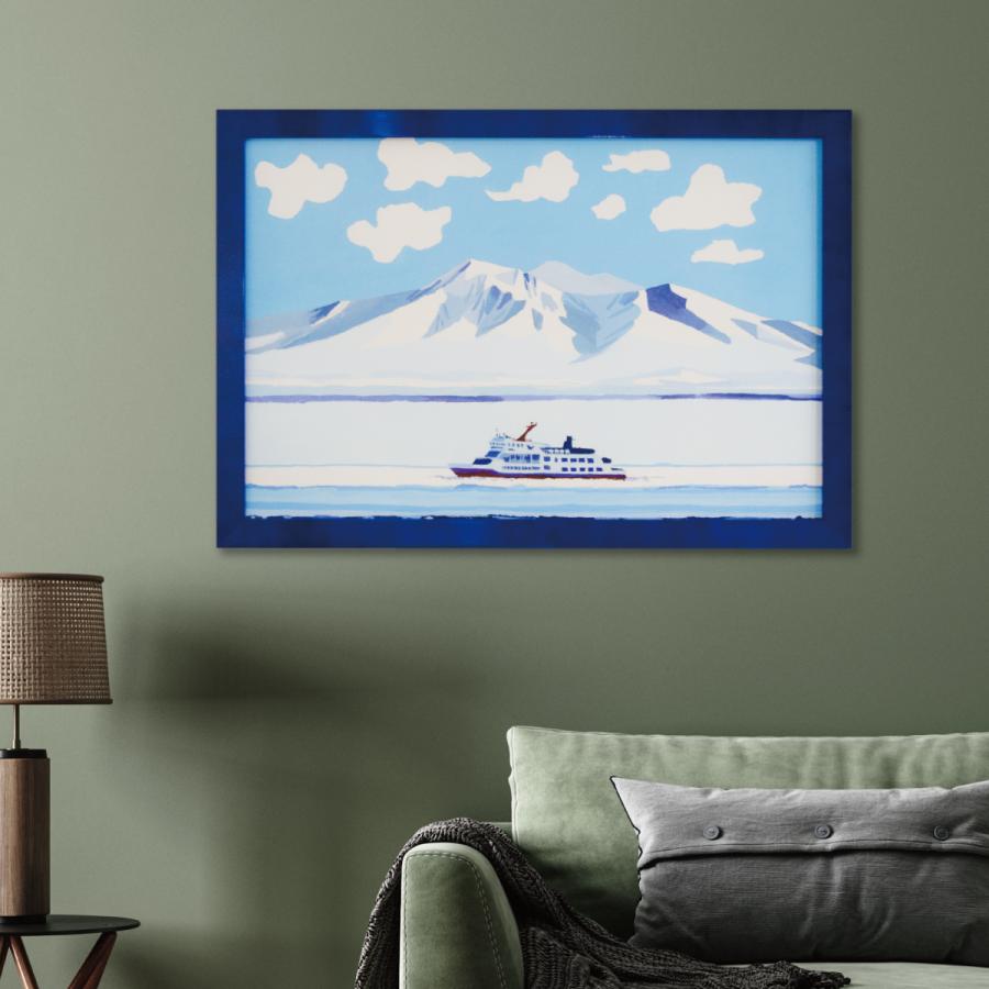 井筒啓之 額入りアートポスター HI02 「Atlantic Barrier Islands―National Park Poster― 」 41×33cm アートパネル アートフレーム_1