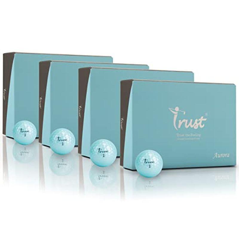 TrustトラストゴルフボールAuroraウレタンカバー 3ピースリアクティブコア(ツアー系) オーロラ クリスタルパールコーティング オー