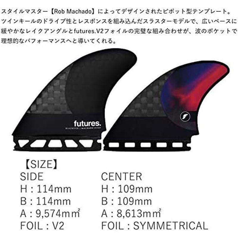 ショートボード用フィン FUTURES FIN フューチャーフィン BLACK STIX MACHADO PIVOT ROB MACHADO MACHADO PIVOT FOIL FUTURES FIN フューチャーフィン BLACK STIX ROB 109mm 114mm