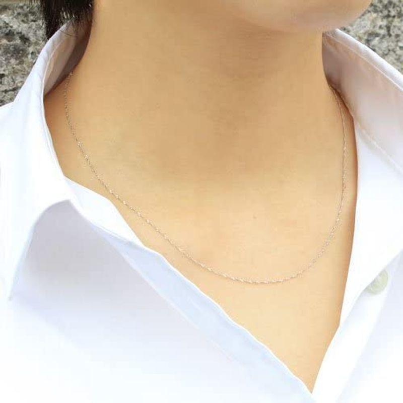 完成品 プラチナ ネックレス スクリュー チェーン 42cm Pt850