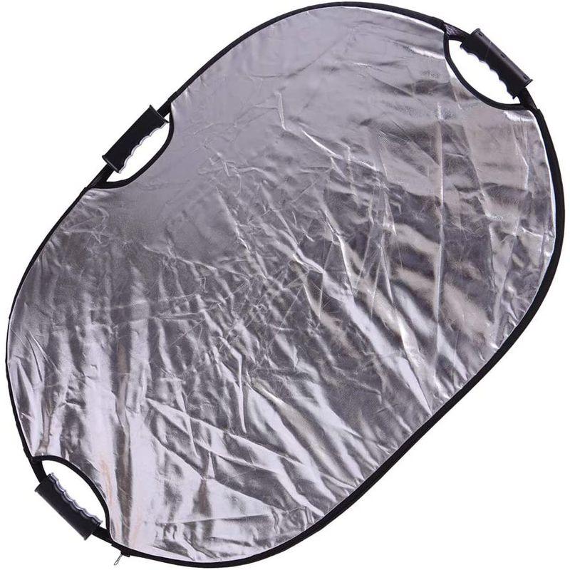 2021新入荷Konseen 撮影用レフ板 ハンドル付 in 折り畳み 銀 マルチレフ板 スタジオレフ板 60x90cm 楕円レフ板 白 収納ポッ ビデオカメラ Konseen 撮影用レフ板 ハンドル付 60x90cm 銀 白 楕円レフ板 in 折り畳み スタジオレフ板 マルチレフ板 収納ポッ