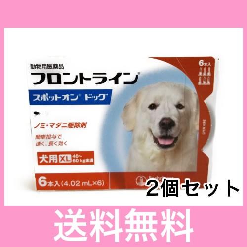 年最新海外 ｃ メール便 送料無料 犬用 フロントラインスポット ｘｌ 40 60kg未満 ６本 ２個セット 絶対一番安い Puddlesandsun Co Uk